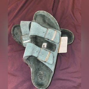 Birkenstock Arizona Shearling teal size 38